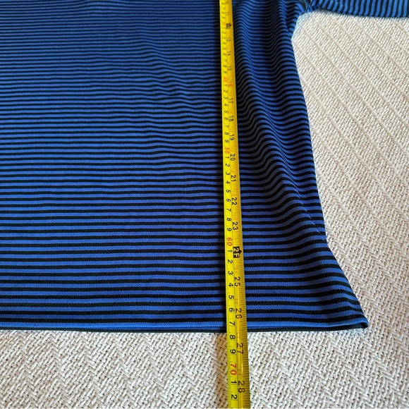 PGA Tour Long Sleeve Mens Golf Blue Striped Quarter-Zip Pullover Size M - Picture 7 of 10